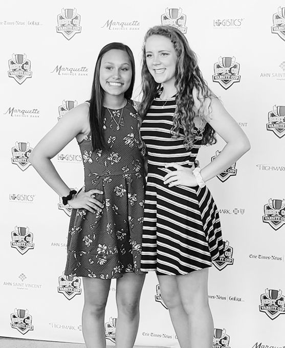 Maddie Vona (left) and Brooke Joncas